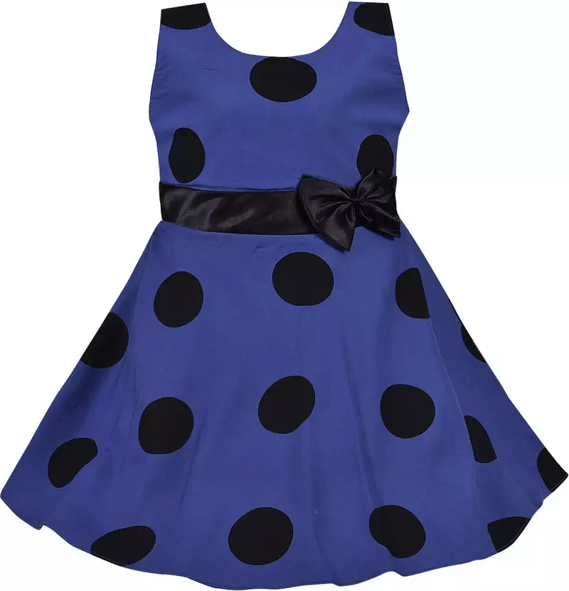 blue Cotton  stitched    dress