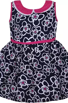 blue Cotton  stitched    dress