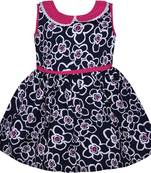 blue Cotton  stitched    dress