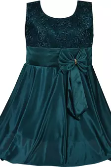 Green Cotton  stitched    dress