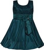 Green Cotton  stitched    dress
