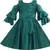 Green Cotton  stitched    dress