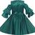 Green Cotton  stitched    dress