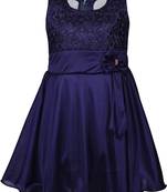 blue Cotton  stitched    dress