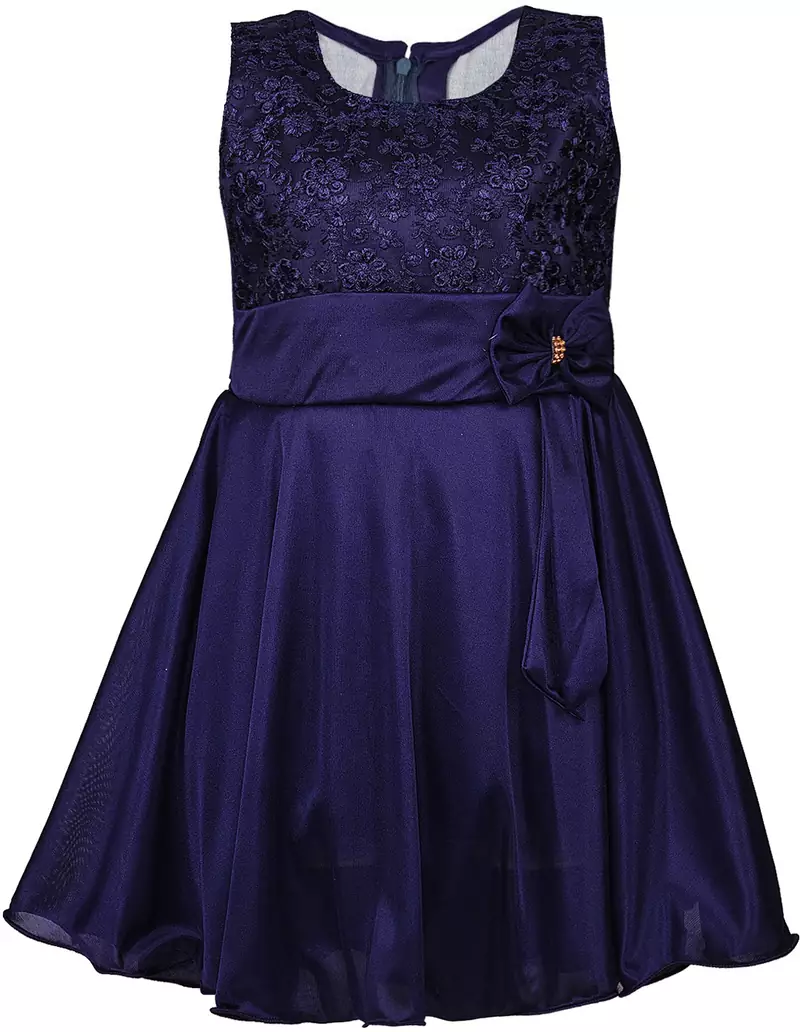 blue Cotton  stitched    dress