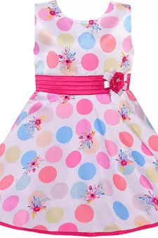 Pink satin stitched    dress