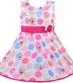 Pink satin stitched    dress