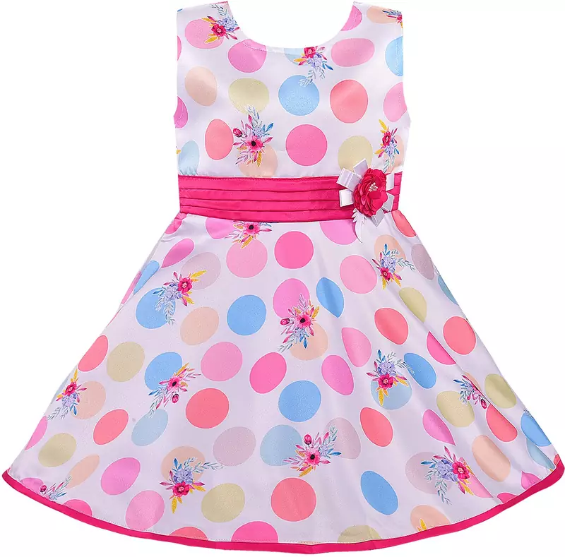 Pink satin stitched    dress