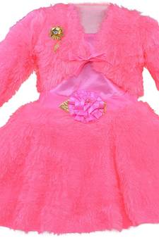 Pink Cotton  stitched    dress
