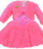 Pink Cotton  stitched    dress