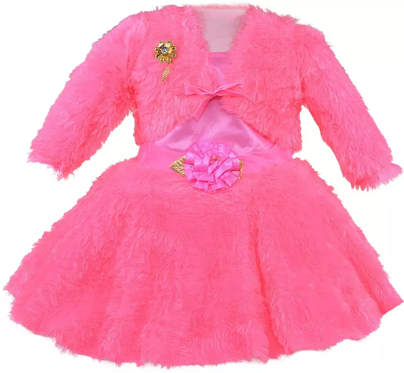 Pink Cotton  stitched    dress