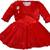 Red Cotton  stitched    dress