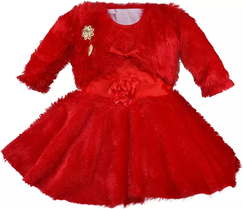 Red Cotton  stitched    dress