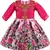 Pink satin stitched    dress