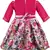 Pink satin stitched    dress