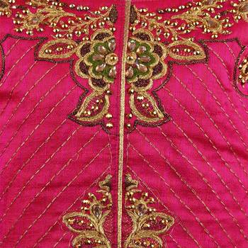 Pink satin stitched    dress 3
