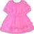 Pink Net stitched    dress