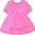 Pink Net stitched    dress