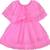 Pink Net stitched    dress