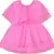 Pink Net stitched    dress