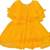 Yellow Net stitched    dress