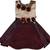 Maroon satin stitched    dress