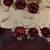 Maroon satin stitched    dress