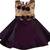 Purple satin stitched    dress