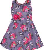 Grey Georgette stitched    dress