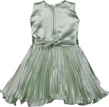 Green satin stitched    dress 2