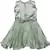 Green satin stitched    dress