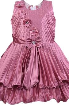 Purple satin stitched    dress