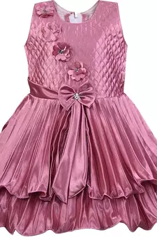 Purple satin stitched    dress