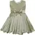 Green satin stitched    dress