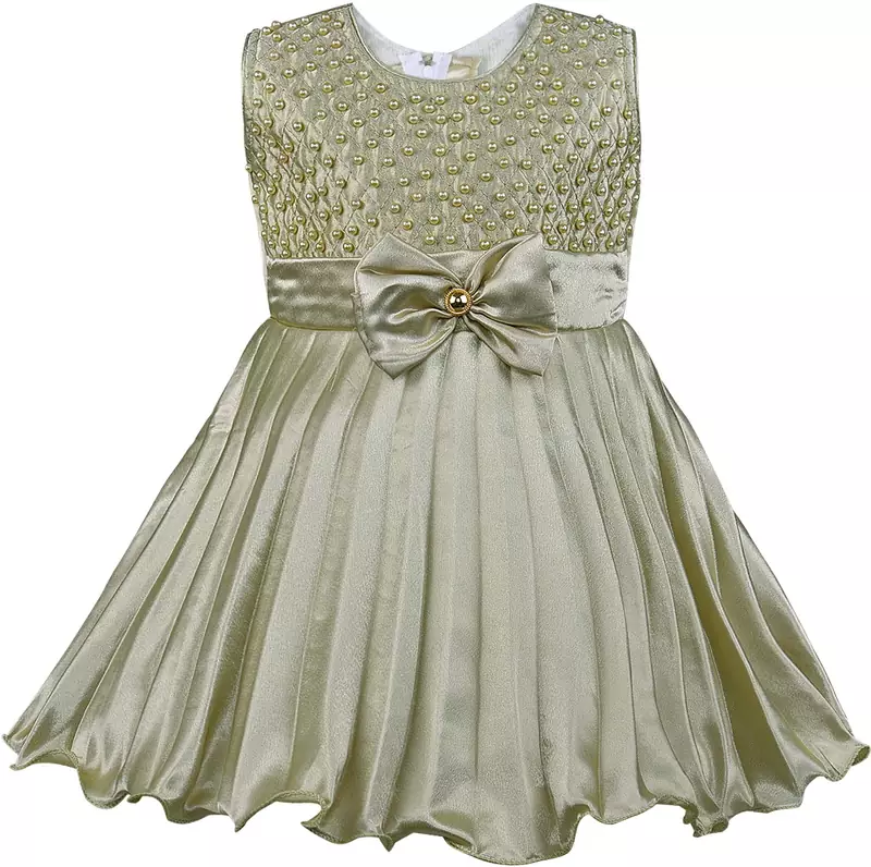 Green satin stitched    dress