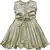 Green satin stitched    dress