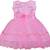 Pink Net stitched    dress