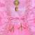Pink Net stitched    dress