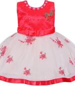 Red Net stitched    dress