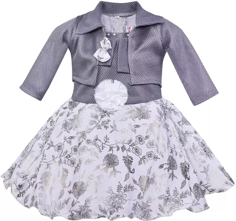 Grey Georgette stitched    dress