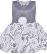Grey Georgette stitched    dress
