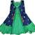 Green satin stitched    dress