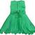 Green satin stitched    dress
