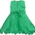 Green satin stitched    dress