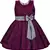 Purple satin stitched    dress