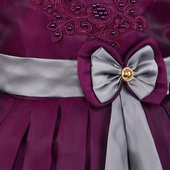Purple satin stitched    dress 3