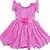 Pink satin stitched    dress