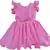Pink satin stitched    dress
