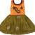 Green Net stitched    dress