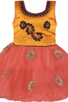 Red Net stitched    dress